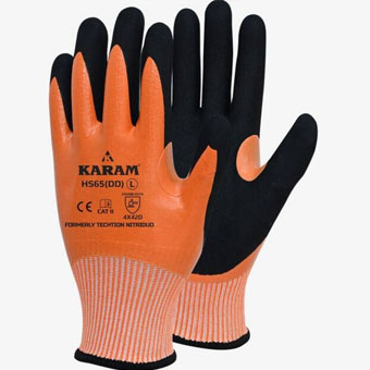 HS65DD Nitrile Coated Gloves
